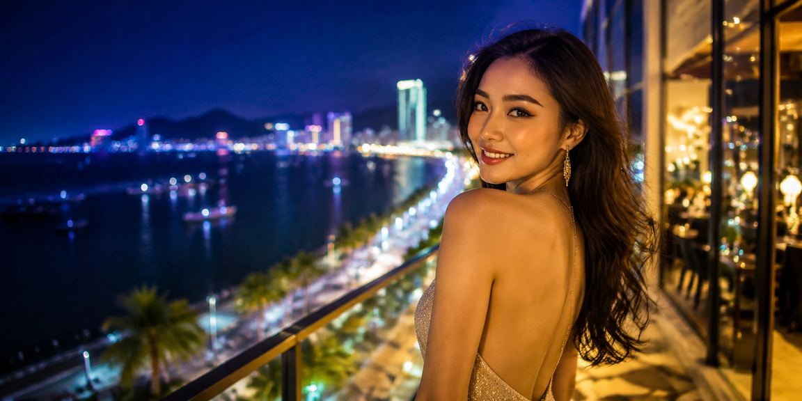 Bãi biển Nha Trang với biểu tượng casino và cá cược trực tuyến tại Việt Nam